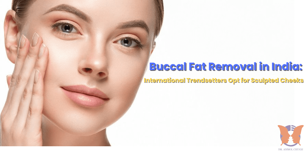 Buccal fat removal results in India – international patient with sculpted, contoured cheeks