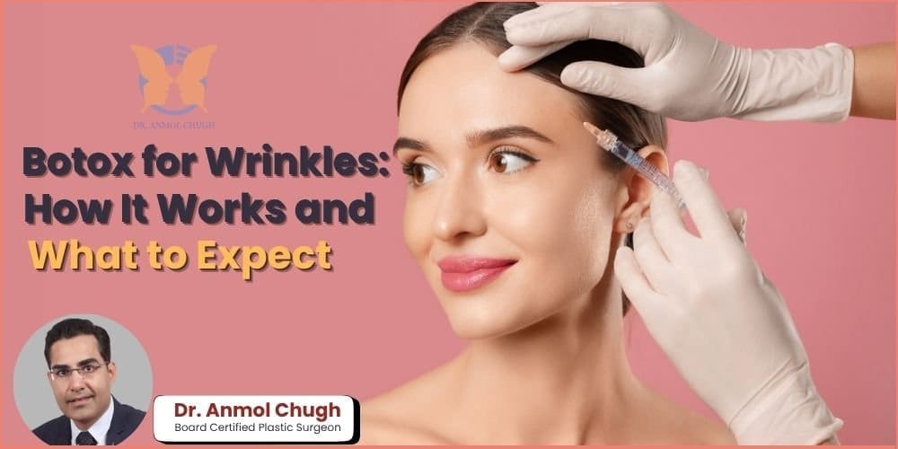 Botox treatment for wrinkle reduction – before and after results on forehead and eyes