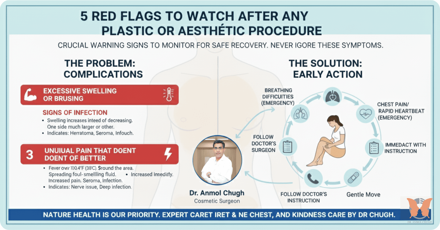 5 Red Flags to Watch After Any Plastic or Aesthetic Procedure