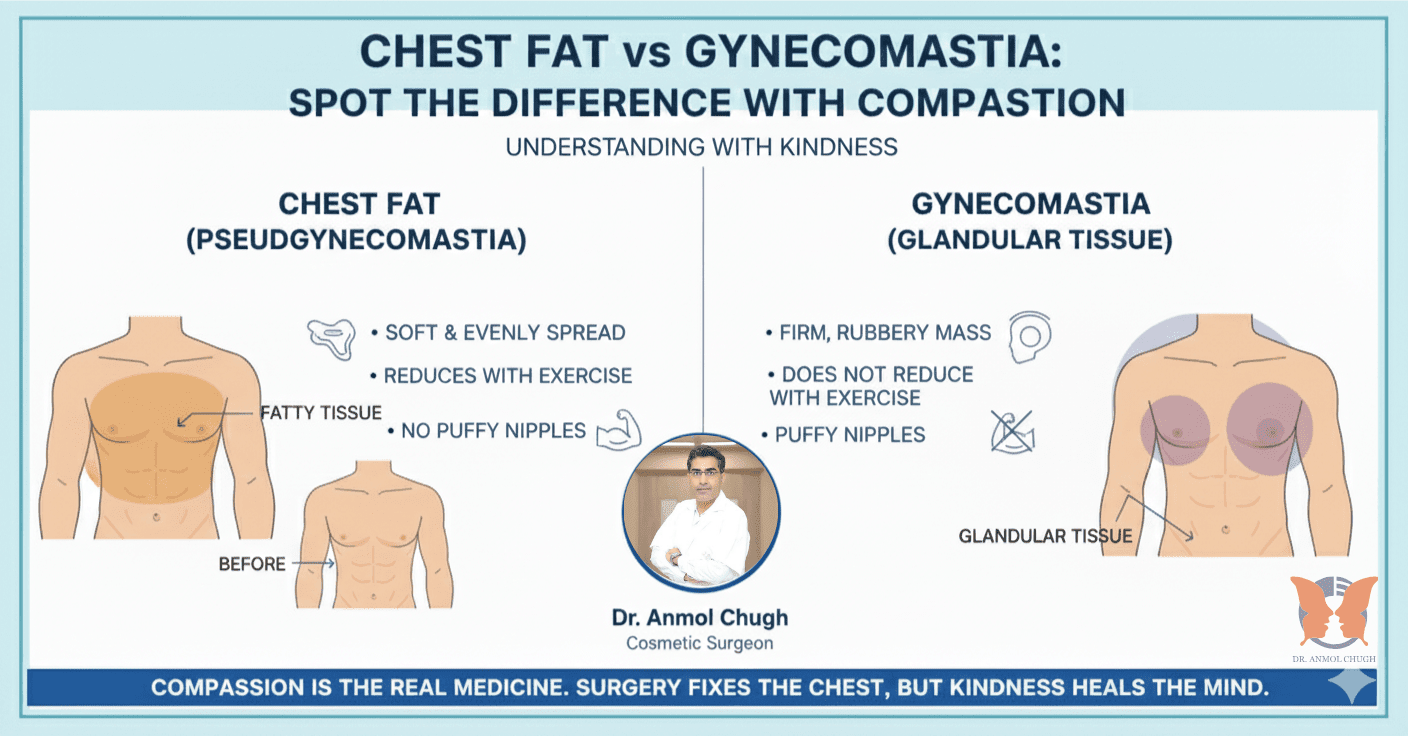 Chest Fat vs Gynecomastia: Spot the Difference with Compassion
