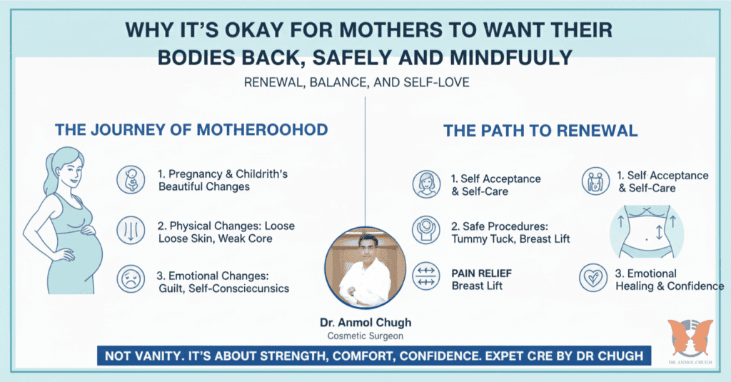 Mother embracing her body restoration journey safely and mindfully