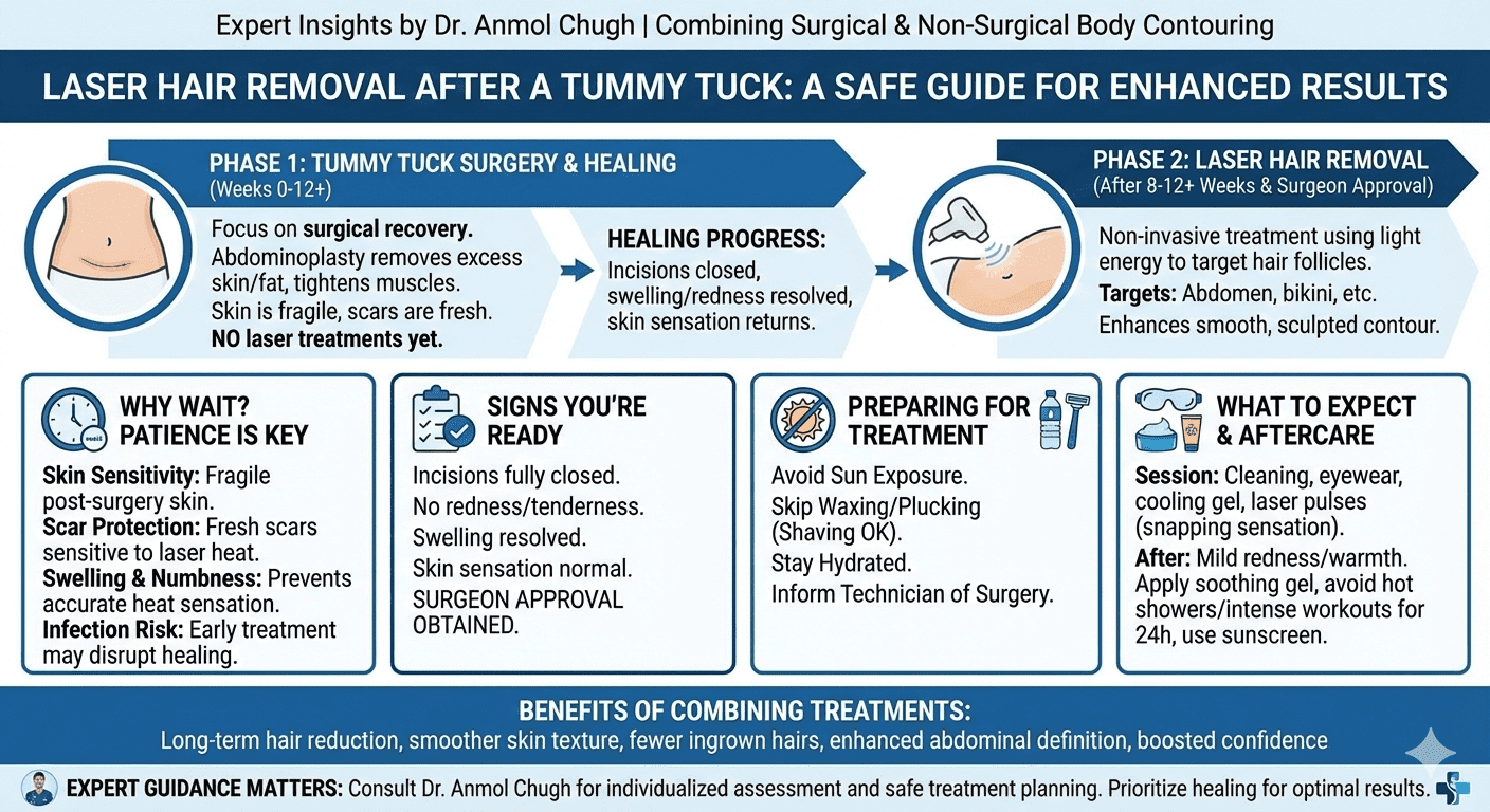 Had a Tummy Tuck and Thinking About Laser Hair Removal