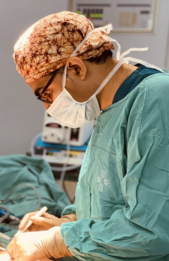 Dr. Anmol operating patient