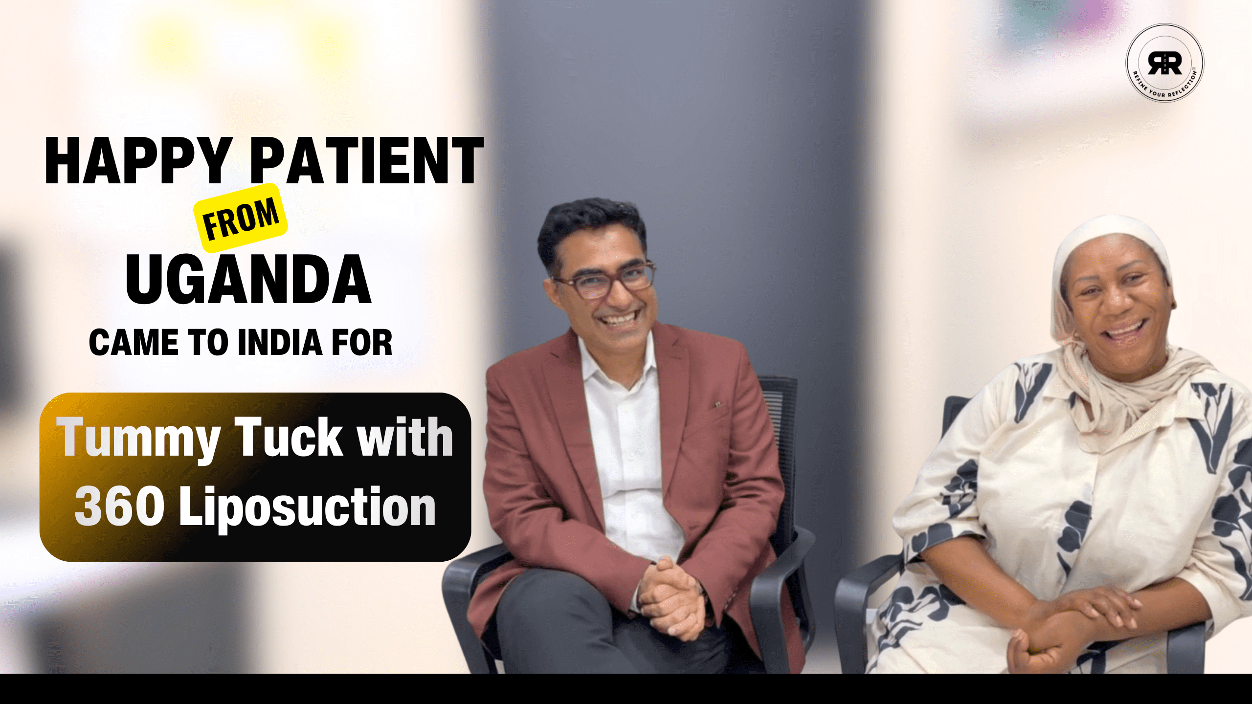 52-year-old woman from Uganda after tummy tuck and 360 liposuction in India