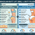Comparison of Brazilian Butt Lift and butt fillers for natural-looking results