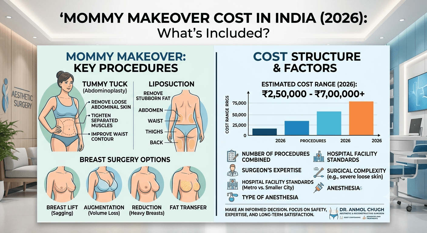 Mommy Makeover cost in India 2026 with included procedures explained