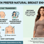 Dr. Anmol Chugh explaining natural breast enhancement options and expected results