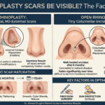 Dr. Anmol Chugh explaining rhinoplasty scars, healing, and visibility after nose surgery