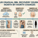 Dr. Anmol Chugh explaining the month-by-month recovery timeline after Brazilian Butt Lift surgery