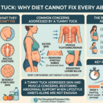 Dr. Anmol Chugh explaining why diet alone cannot correct loose abdominal skin and muscle separation