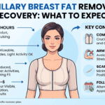 Dr. Anmol Chugh explaining recovery after axillary breast fat removal surgery